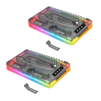 Multi Functional PS5 Cooling Stand with Fast Charging Dock Dual Fan System for Console Accessories